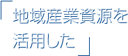 地域産業資源を活用した