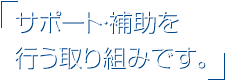 サポート、補助を行う取り組みです。